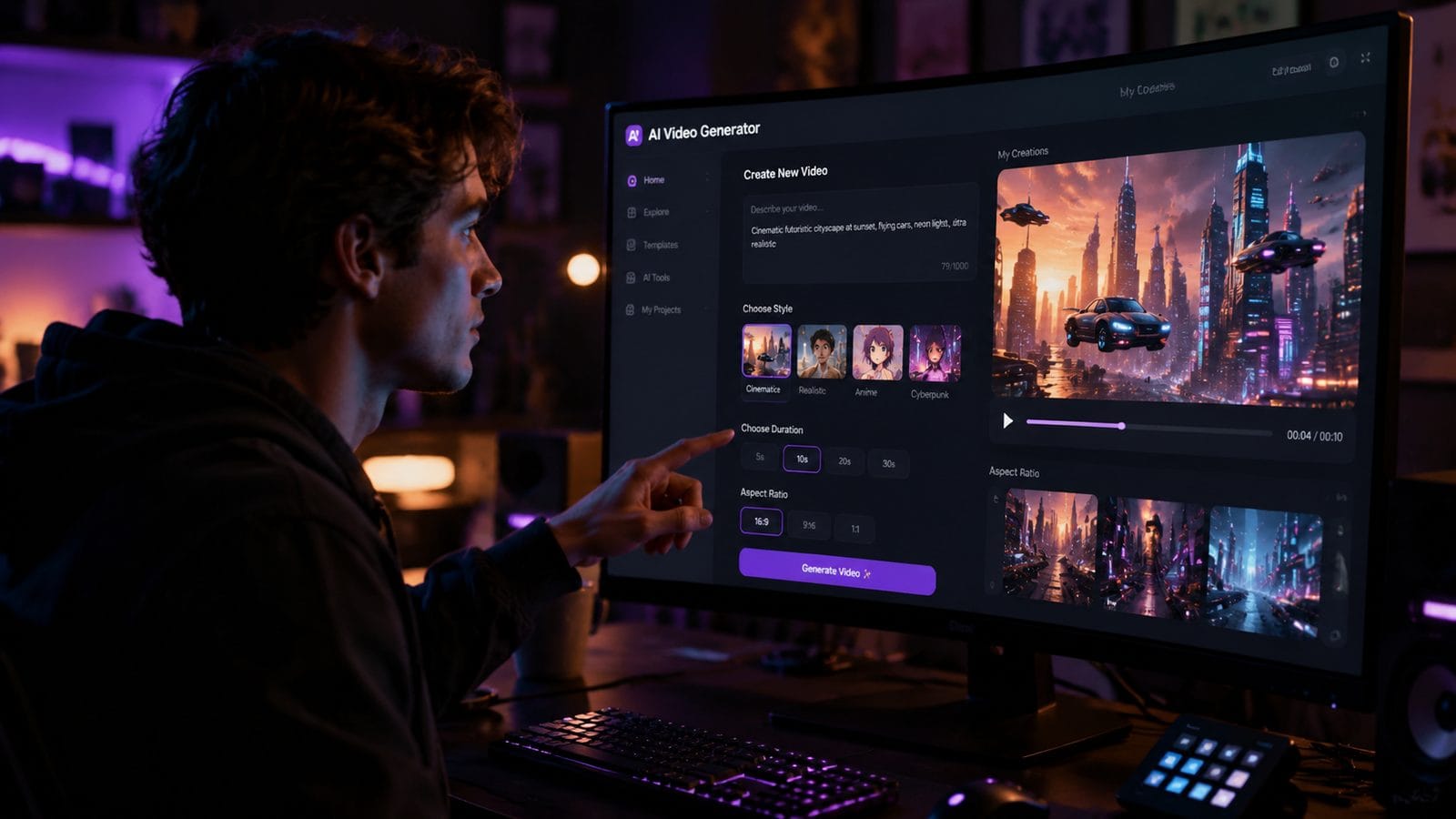 Illustration: future of content creation ai video generator