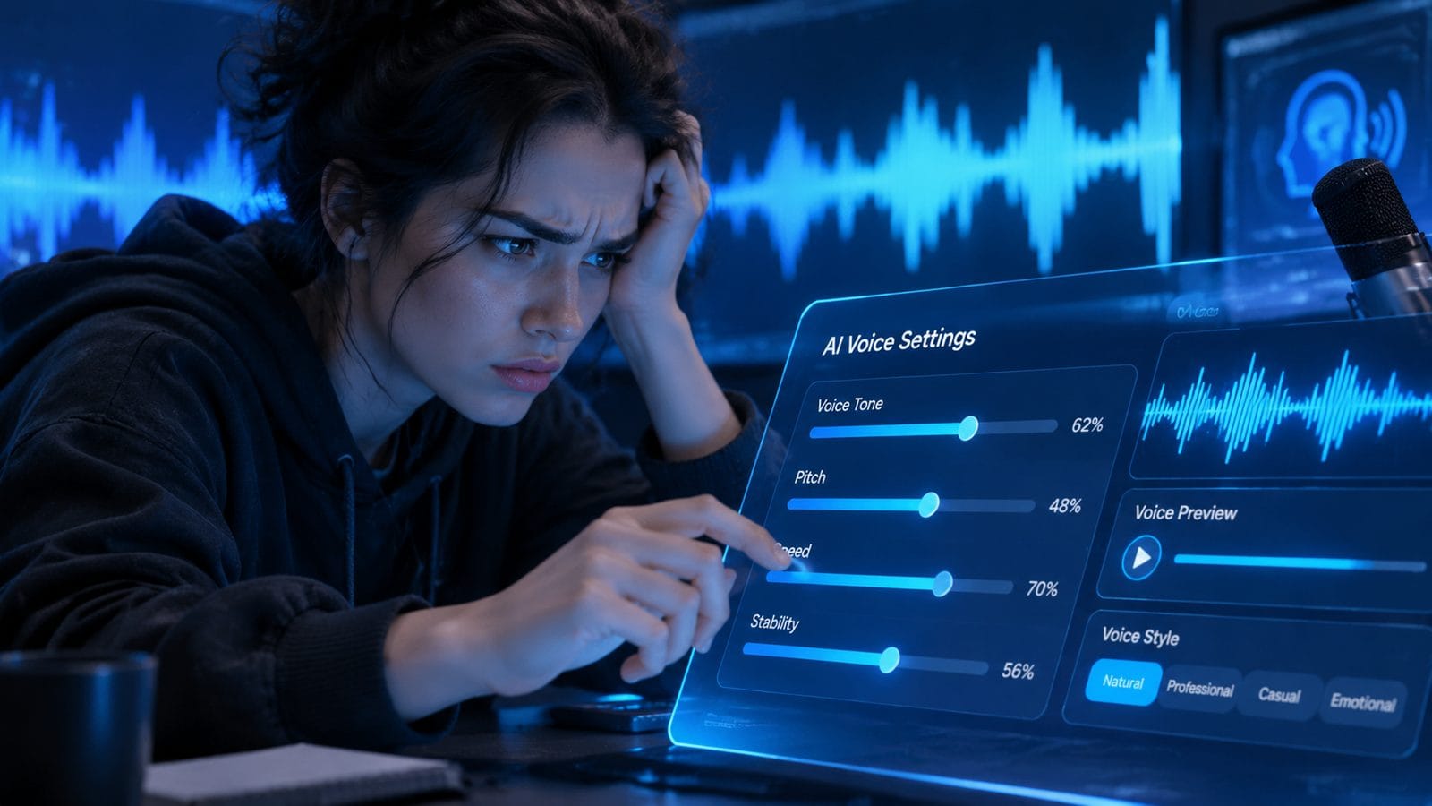 Illustration: mistakes in choosing ai video voices