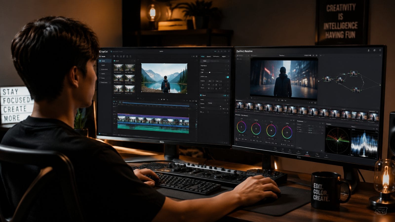 Illustration: capcut vs davinci resolve ai editing
