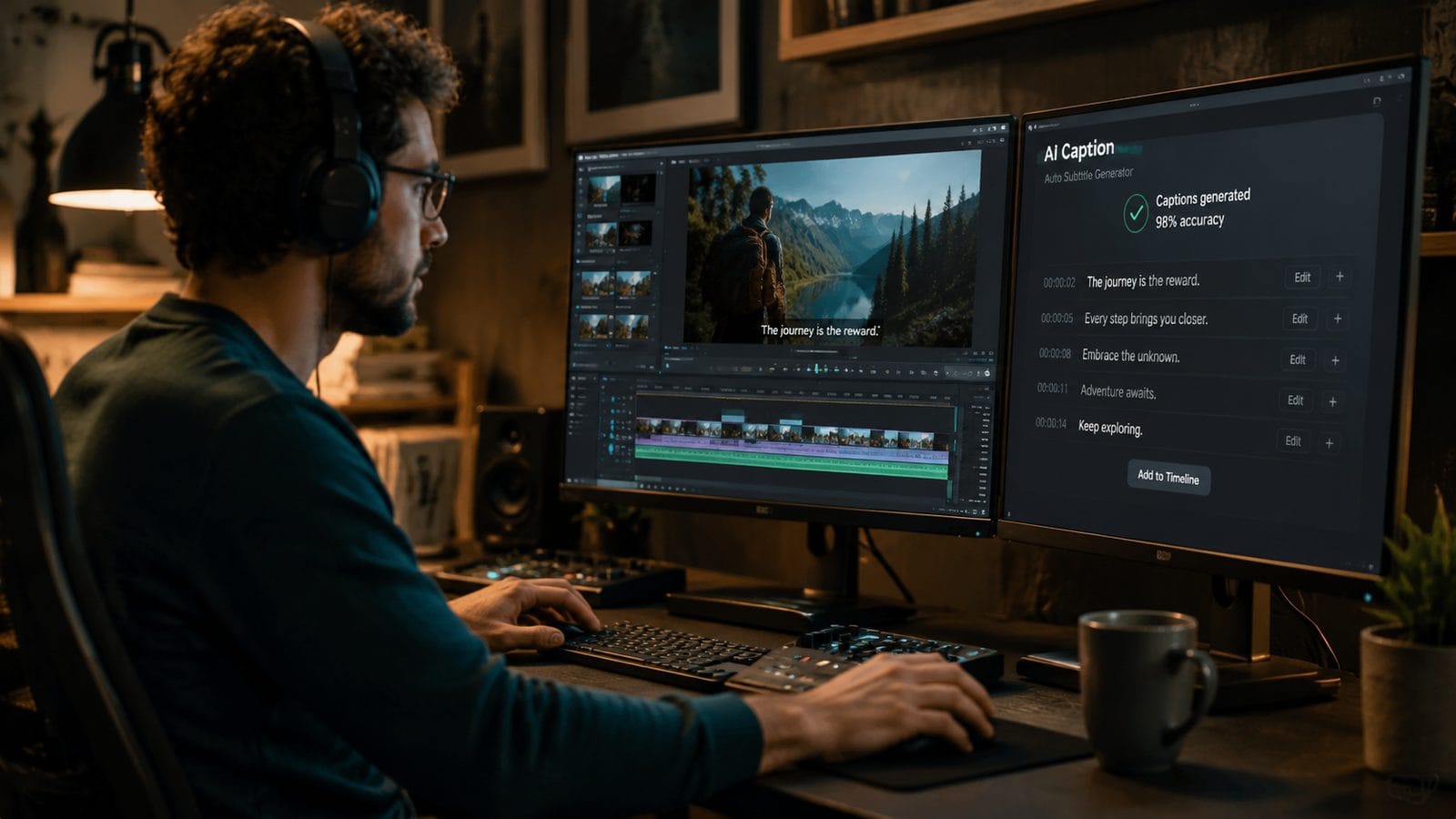 Illustration: how to add subtitles with ai video tool