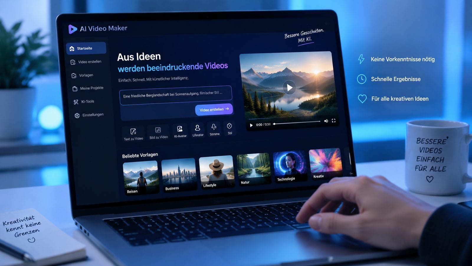 Illustration: free ai video maker no sign up