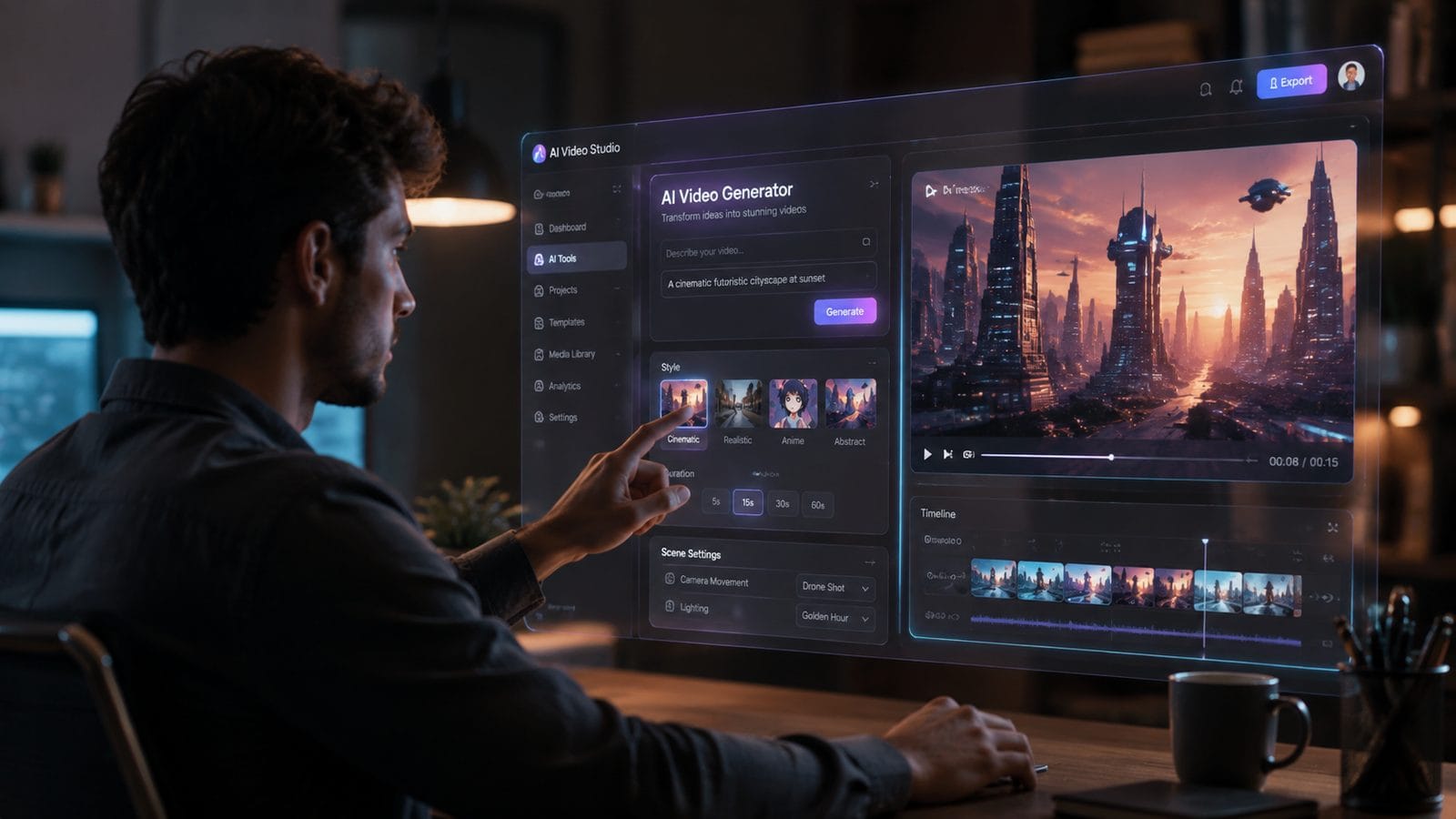 Illustration: ai video marketing platforms trend hunter
