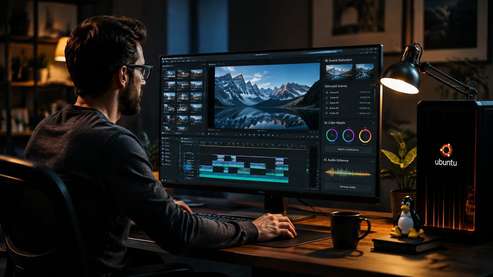 Illustration: best ai video editing software for linux