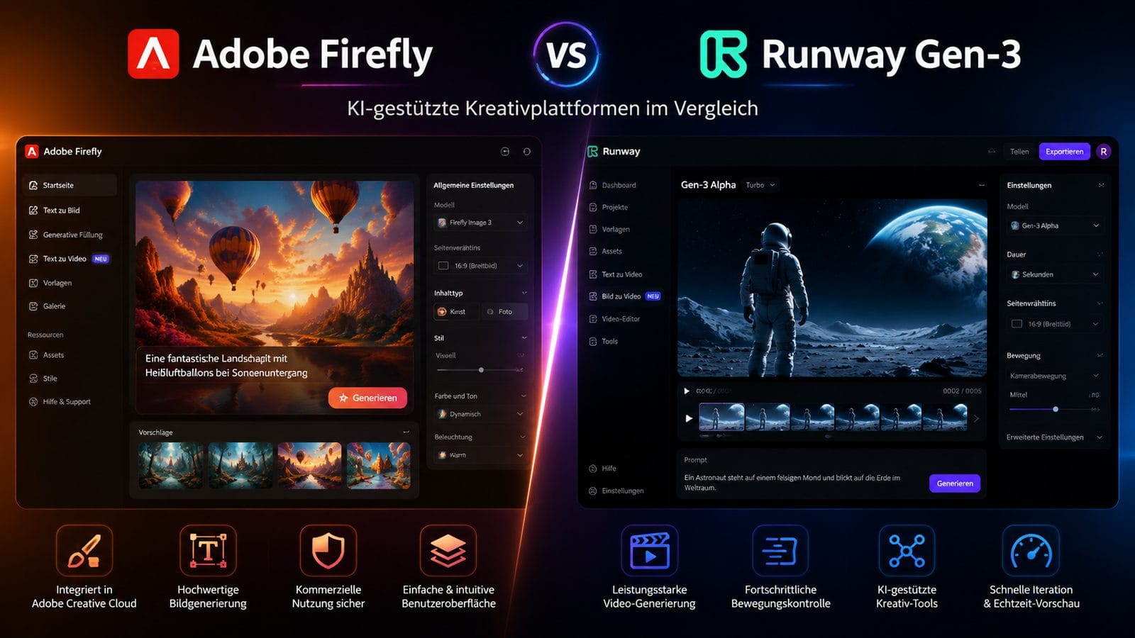 Illustration: adobe firefly vs runway gen-3