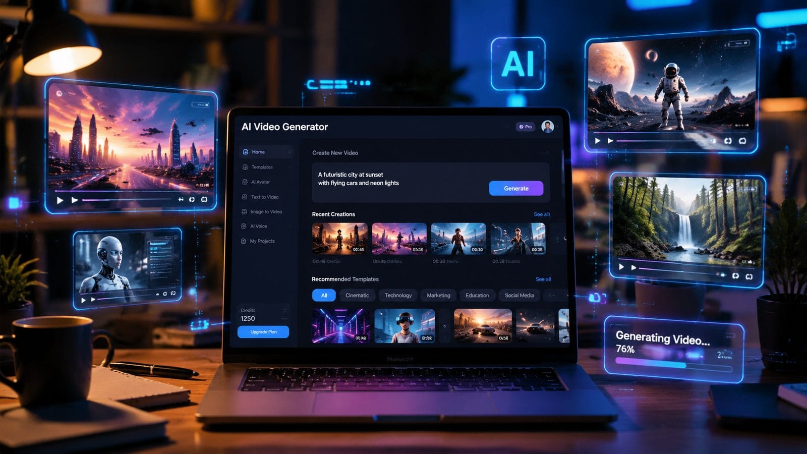 Illustration: ai video generator free unlimited download