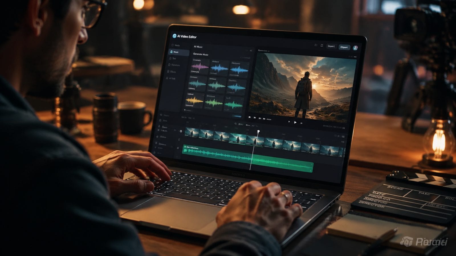 Illustration: how to add music to videos with ai