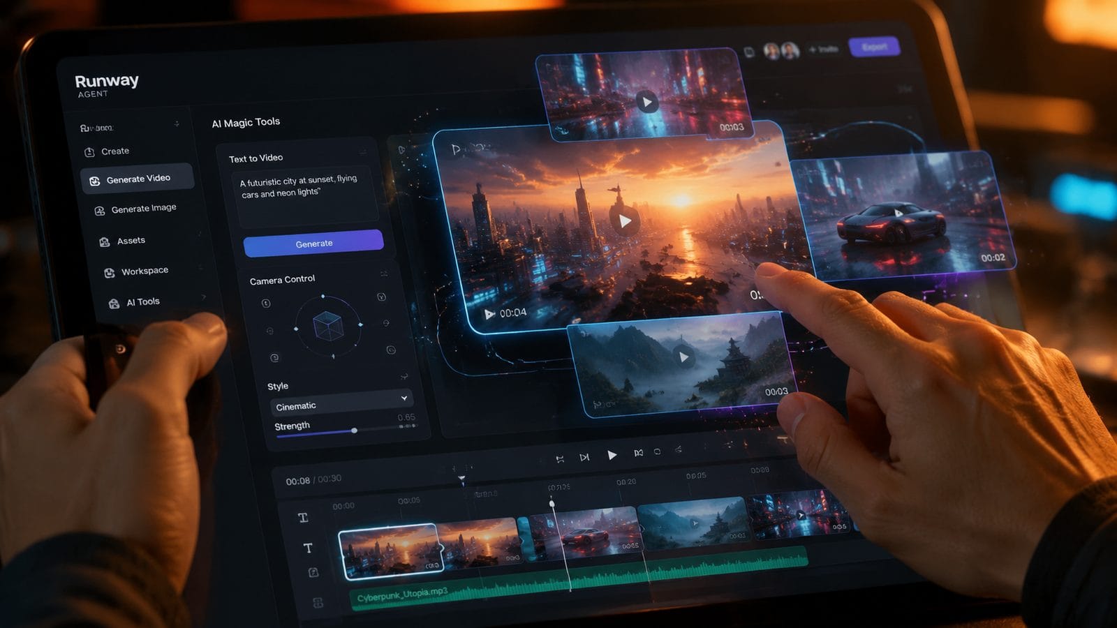 Illustration: runway agent video editing features