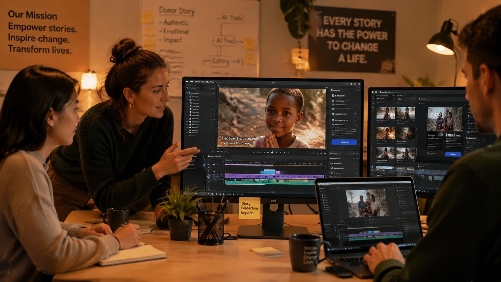 Illustration: ai video for nonprofit fundraising