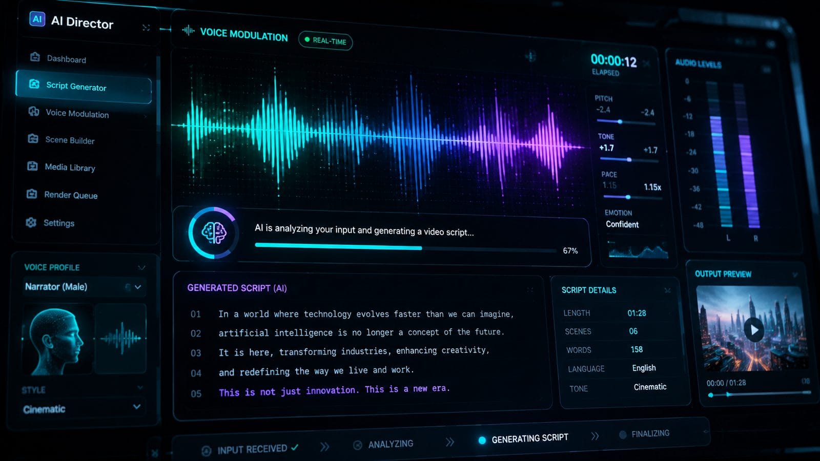 Illustration: generate ai video with custom voice
