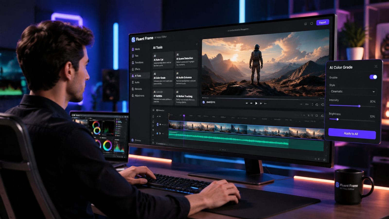 Illustration: fluent frame ai video editor