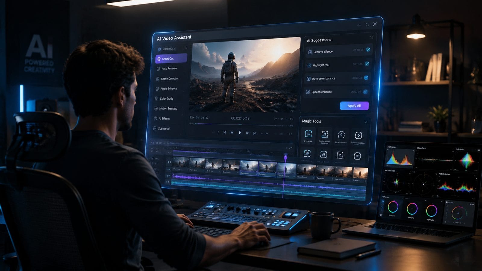Illustration: ai video editor market generative ai