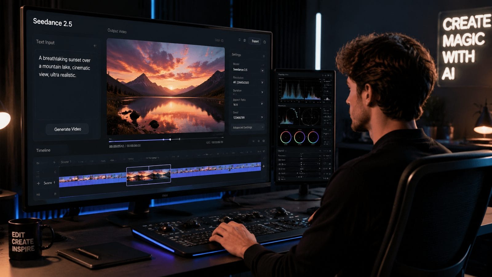 Illustration: turn text into professional videos seedance 2.5
