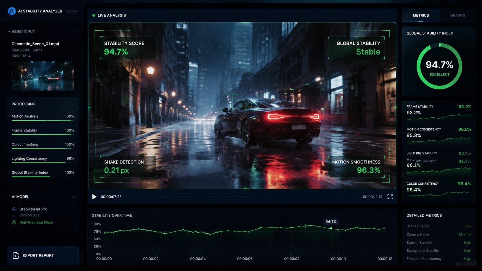 Illustration: ai video scene stability scorecards