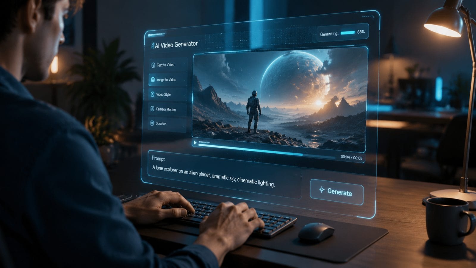 Illustration: free text to video ai with no signup