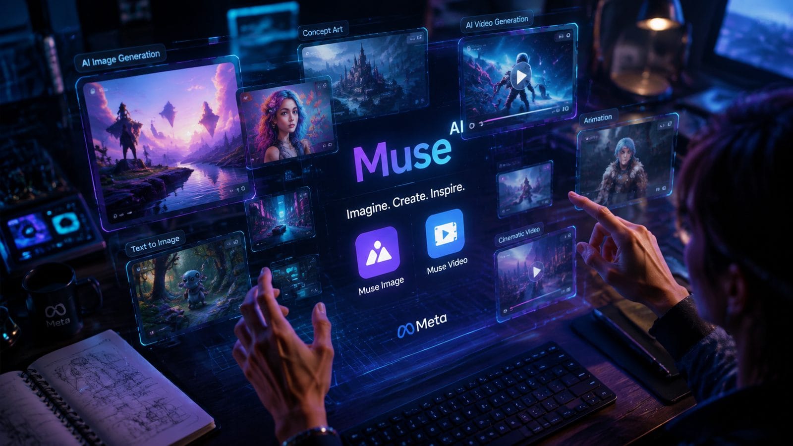 Illustration: muse image muse video ai meta