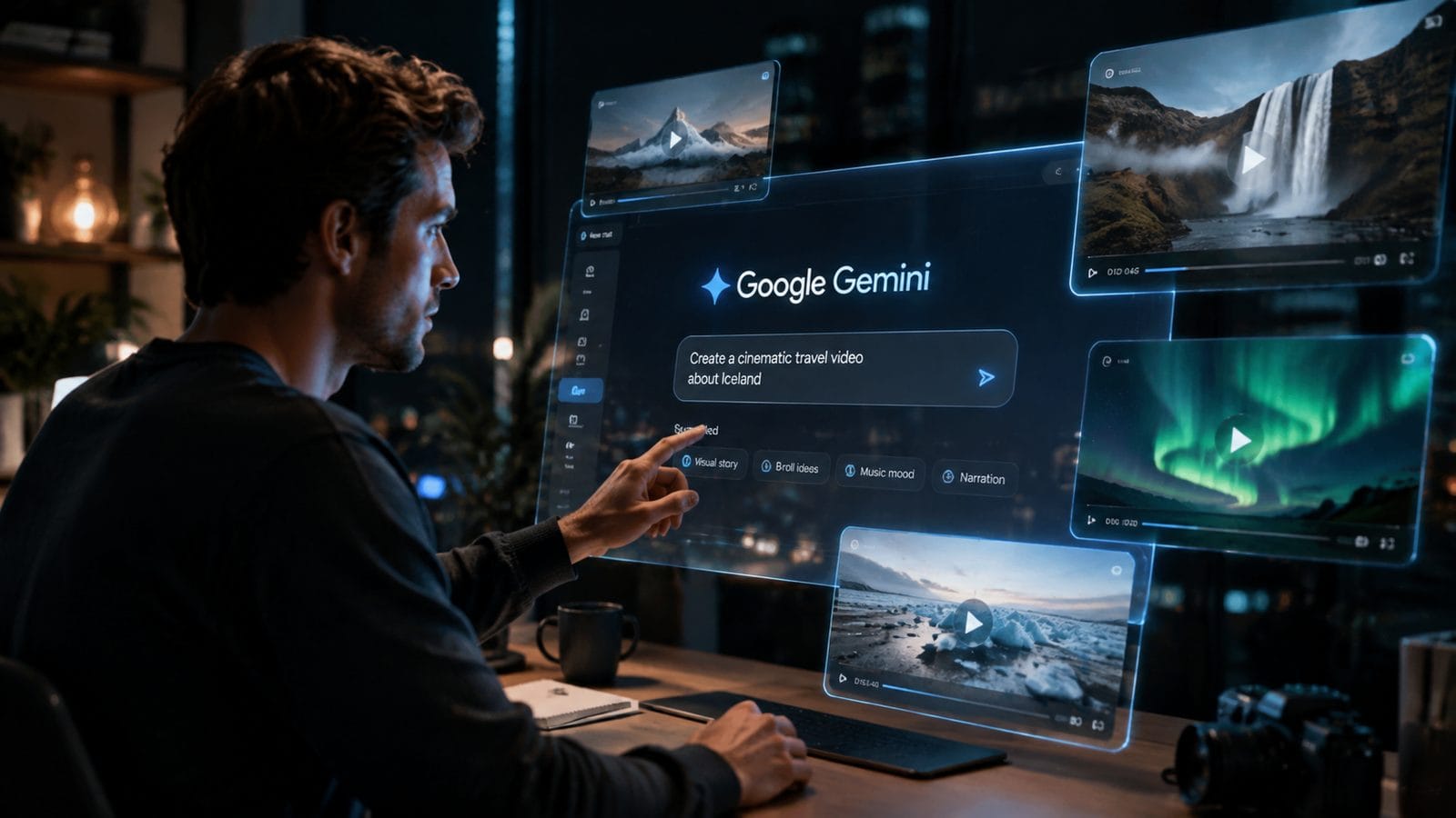 Illustration: google gemini ai video creation
