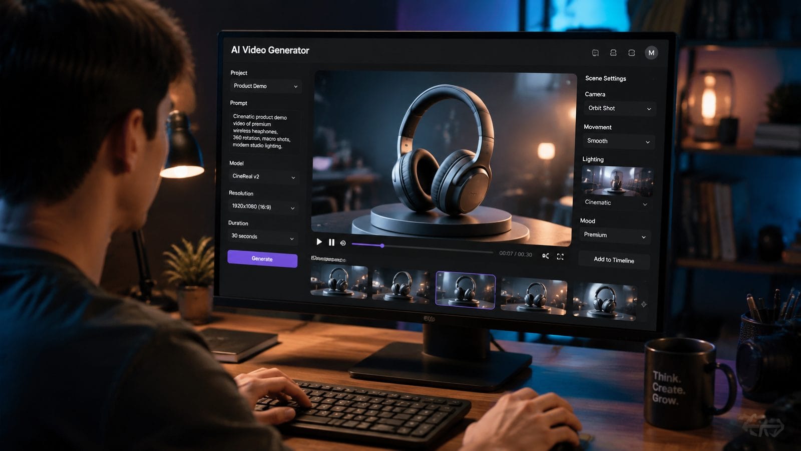 Illustration: ai video generator for product demonstrations