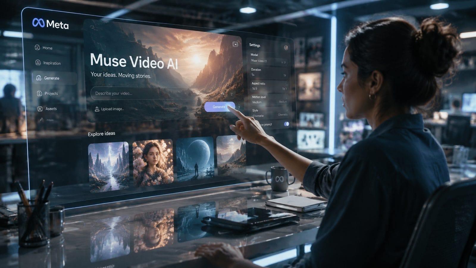 Illustration: introducing muse video ai at meta