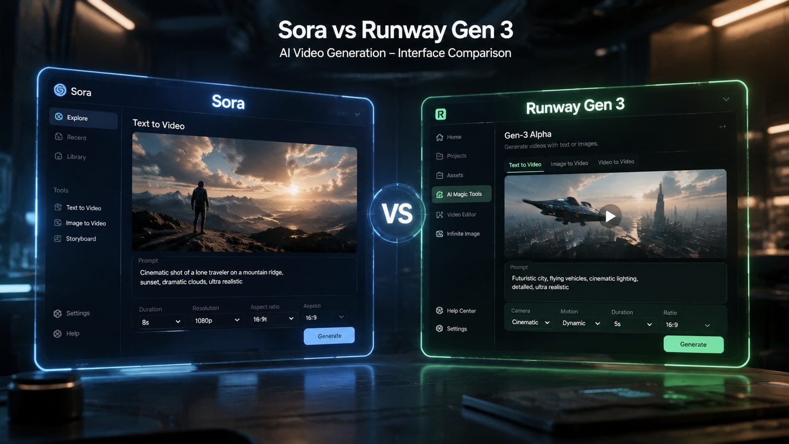 Illustration: sora vs runaway gen 3