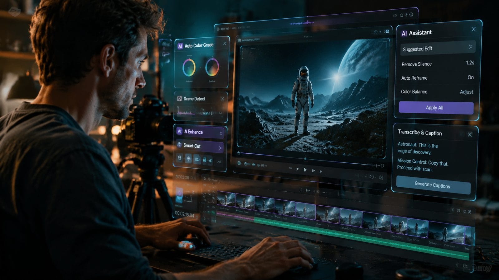 Illustration: ai video editing future trends