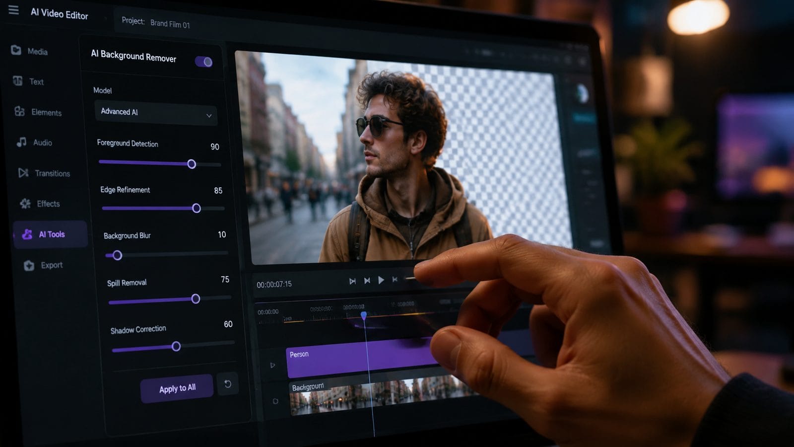 Illustration: ai video background removal not working