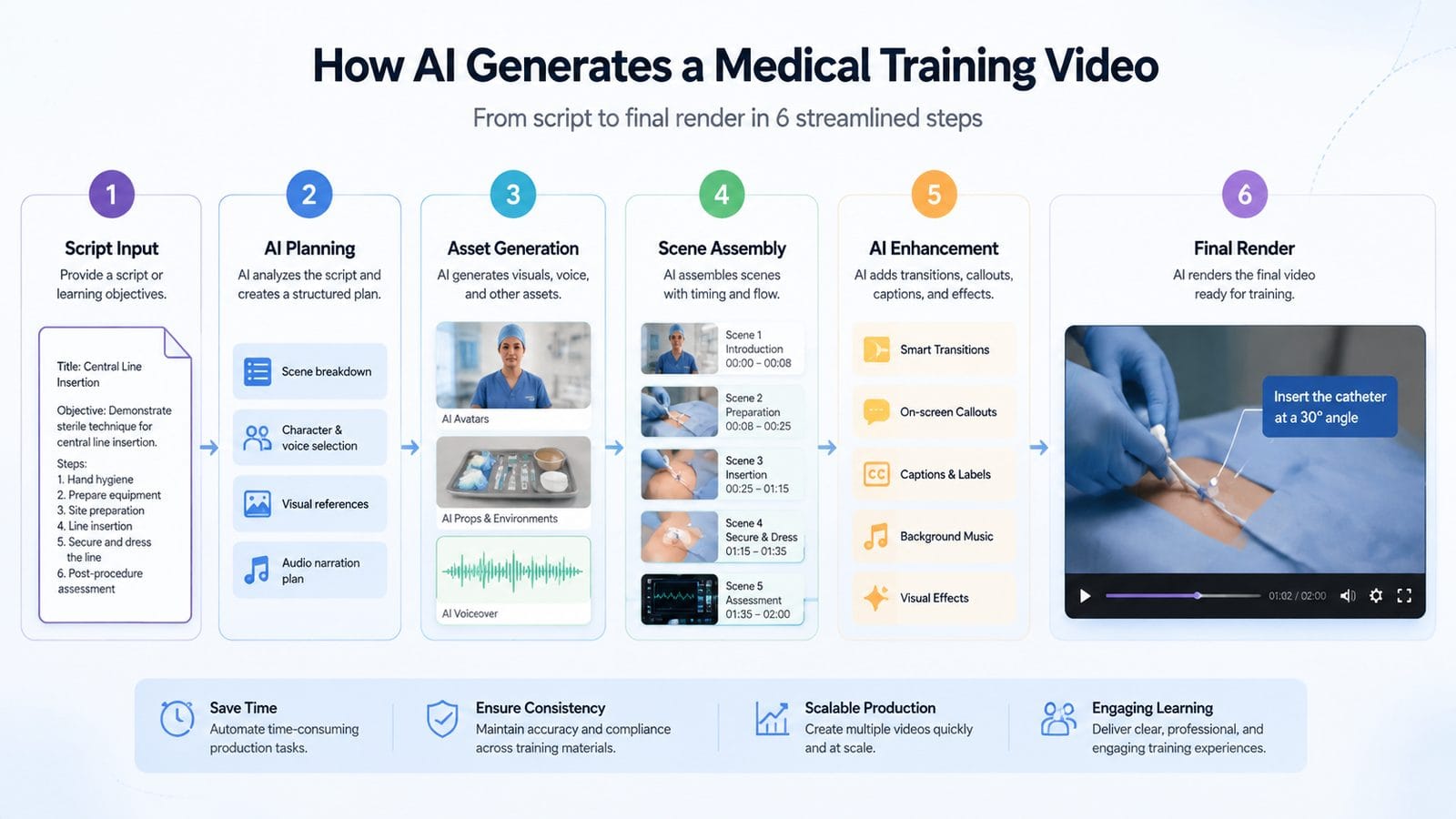 ai video generator for medical training workflow