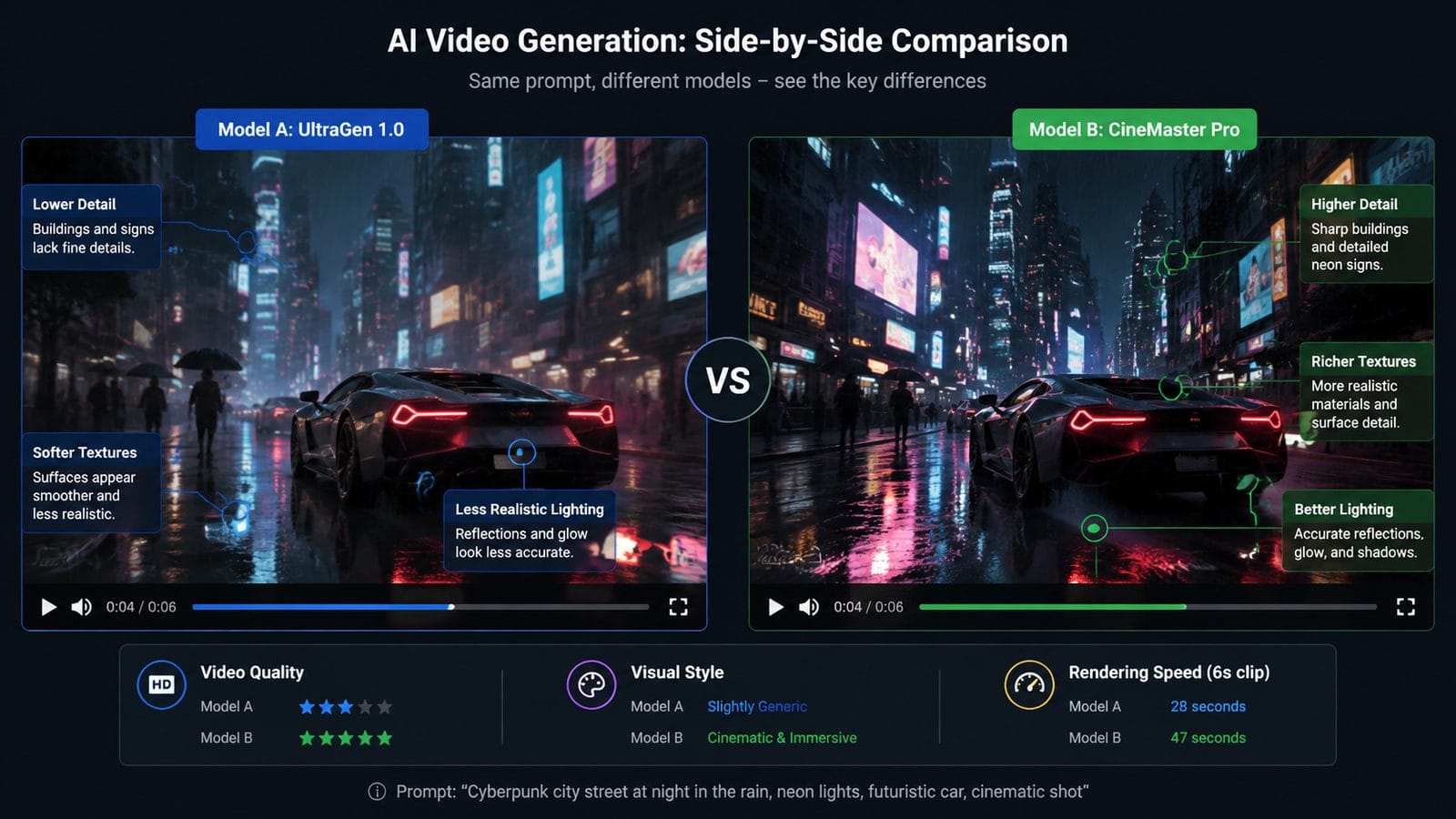ai video generation comparison workflow