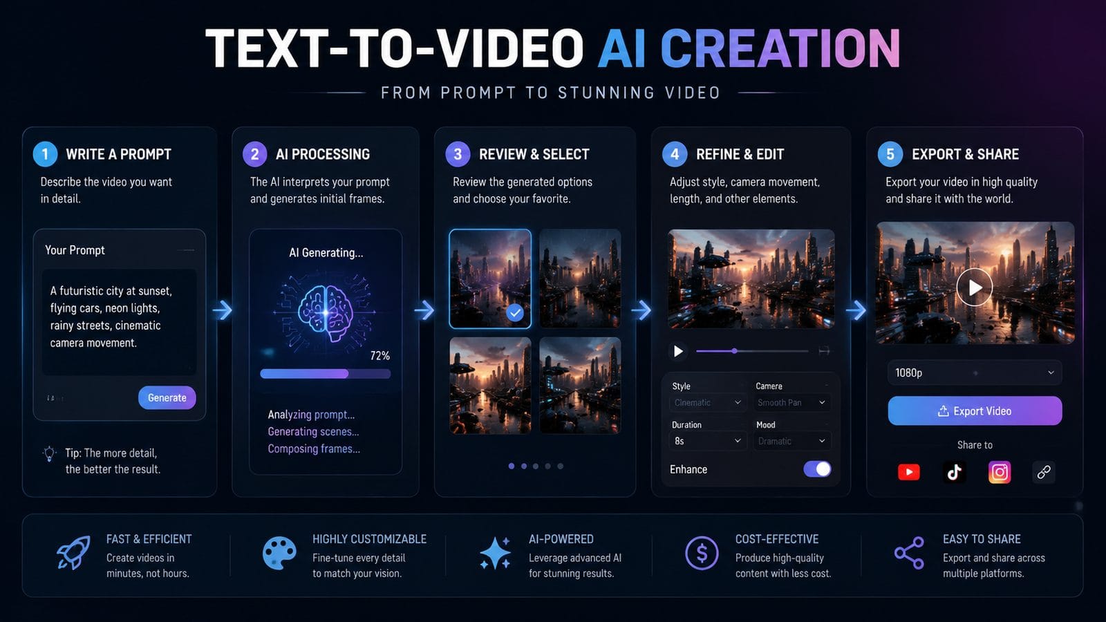 text-to-video ai content creation workflow