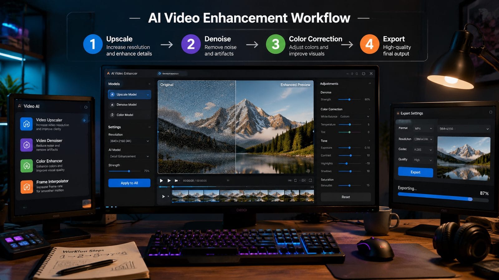 how to enhance low-quality ai videos workflow