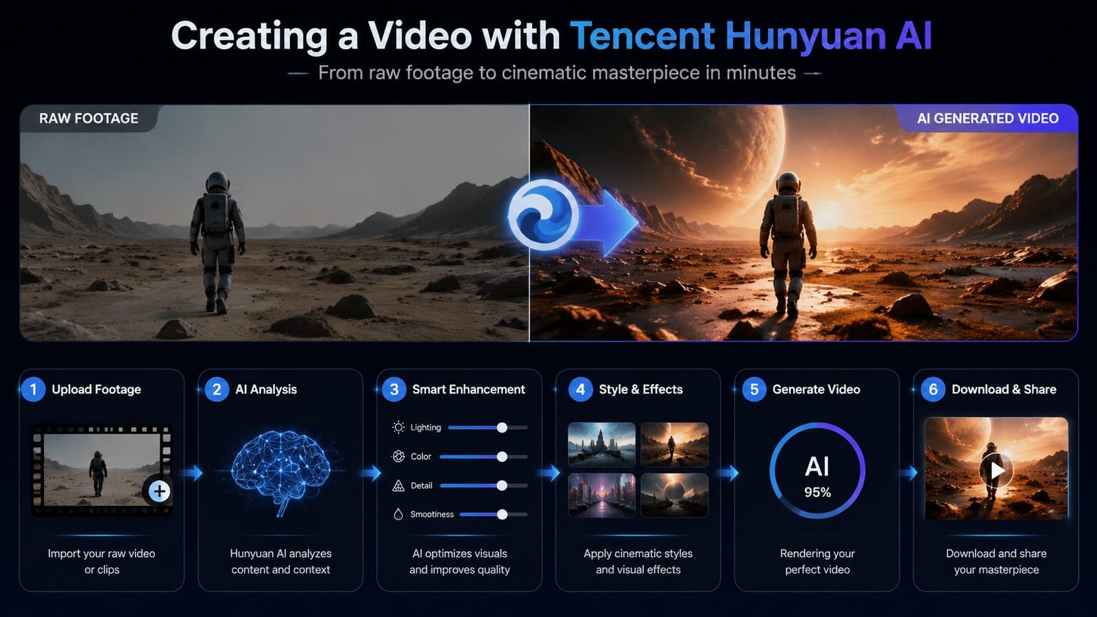Tencent Hunyuan video AI generator review workflow