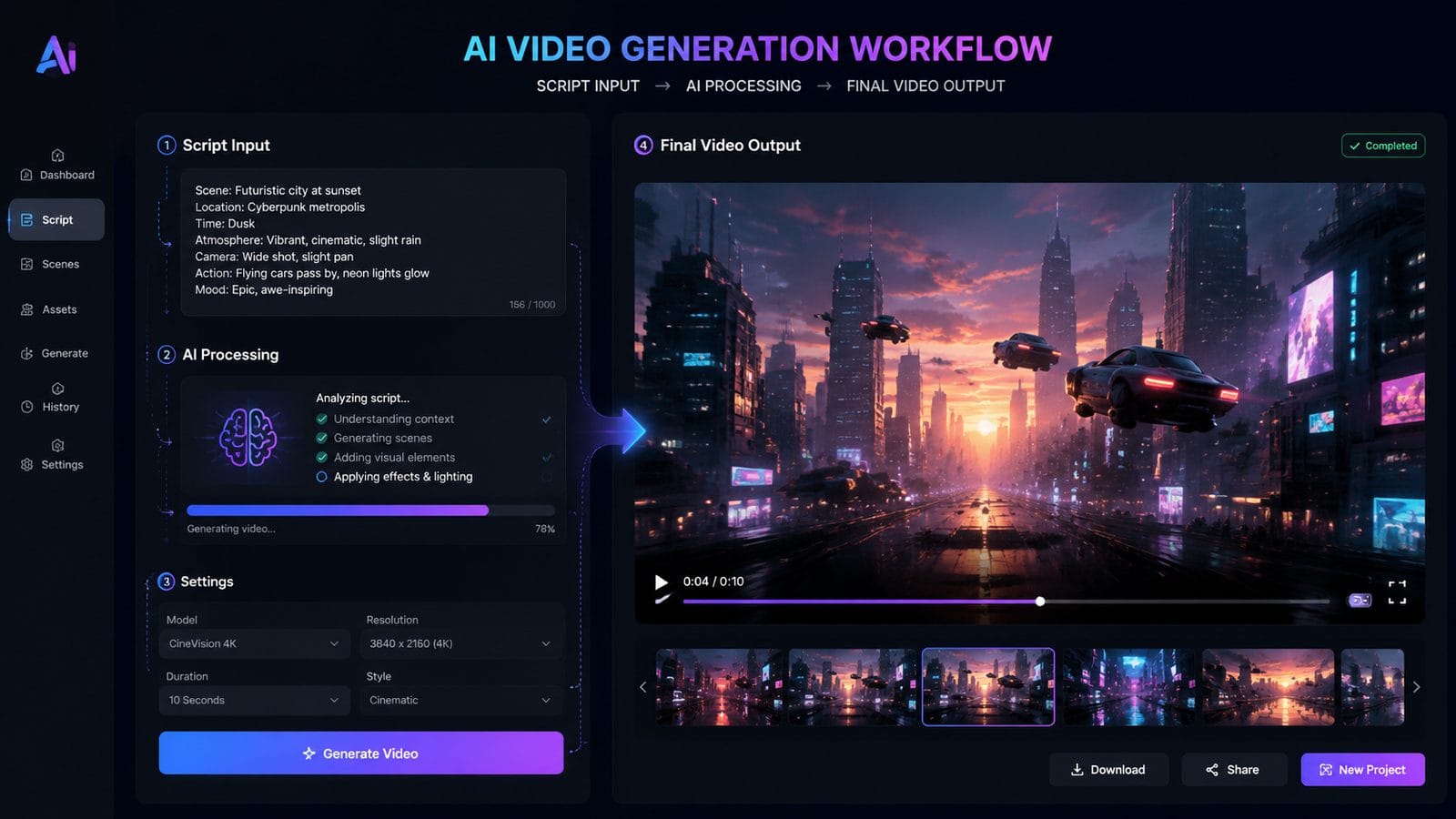 ai video generation model tools workflow