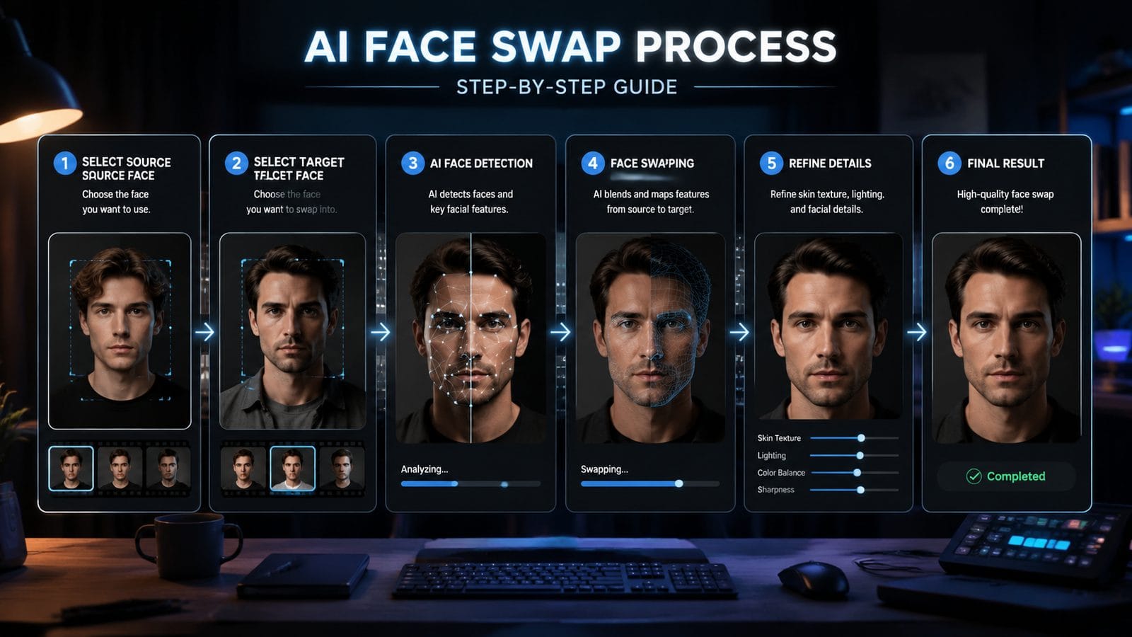 best ai face swap video editor workflow