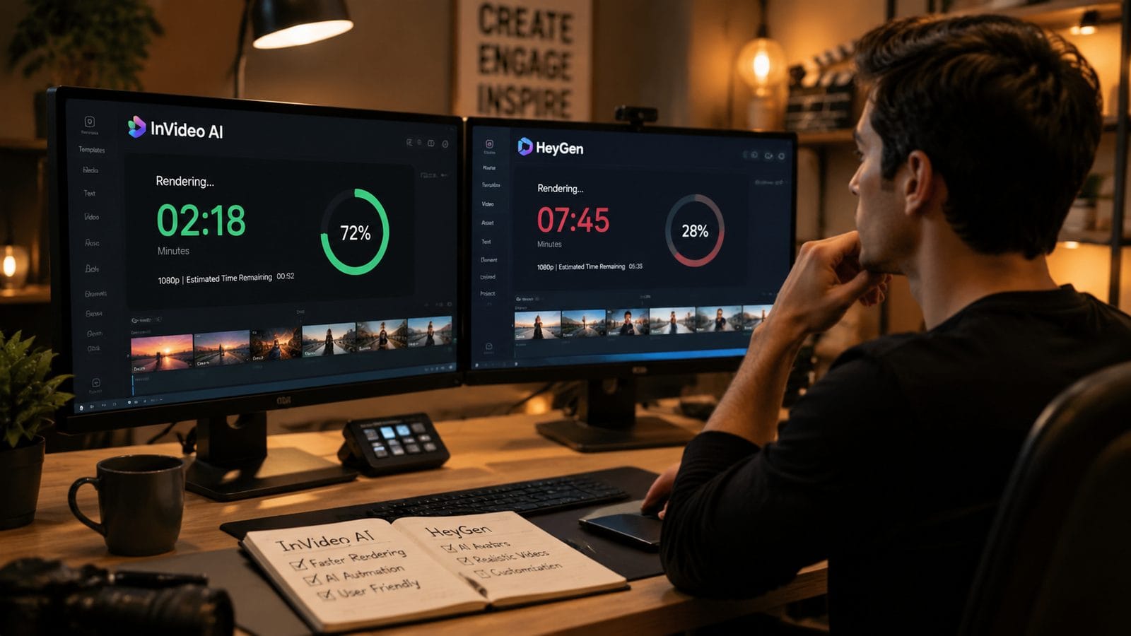 invideo ai vs heygen comparison 2026 workflow
