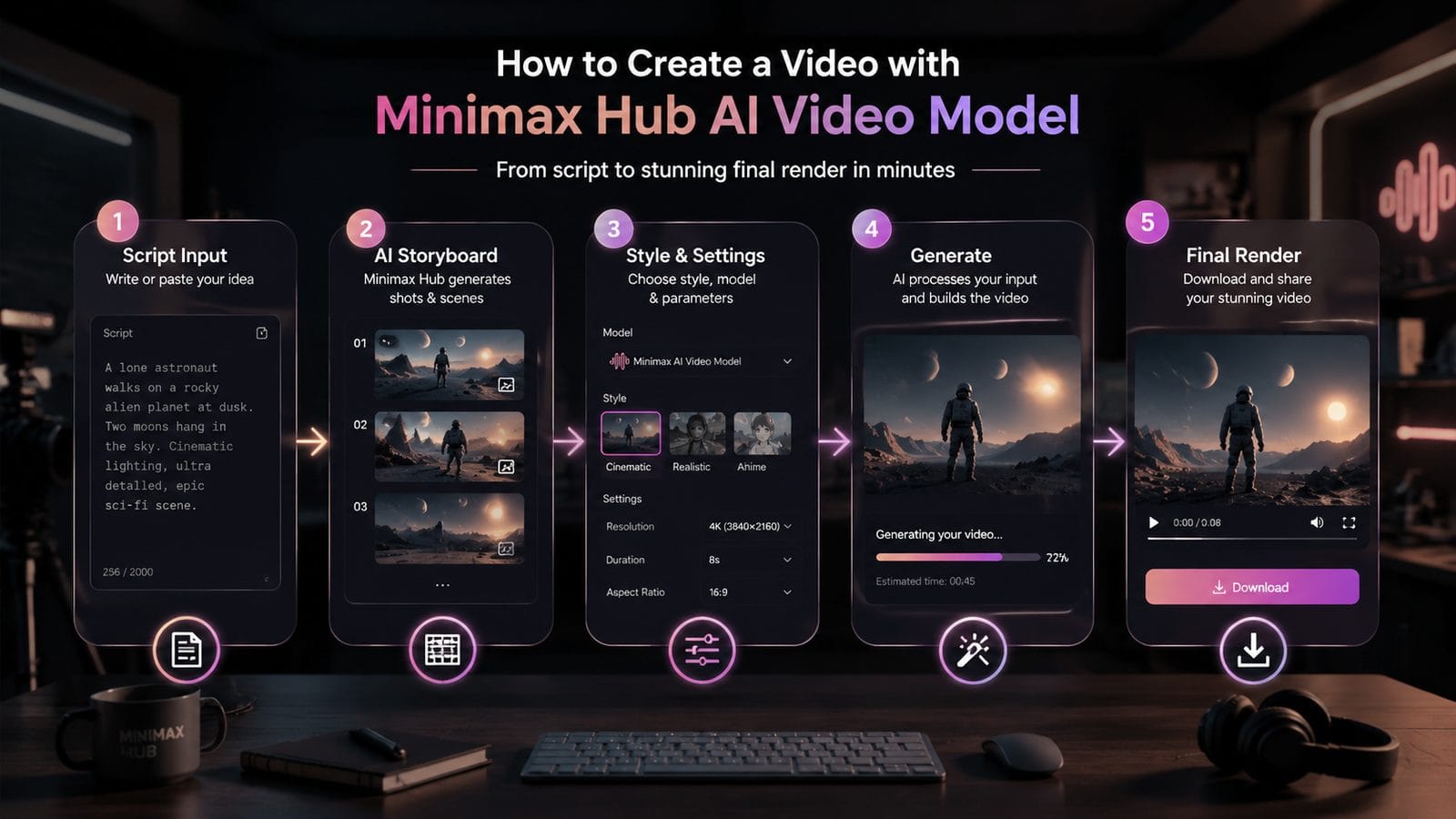 minimax hub ai video model workflow