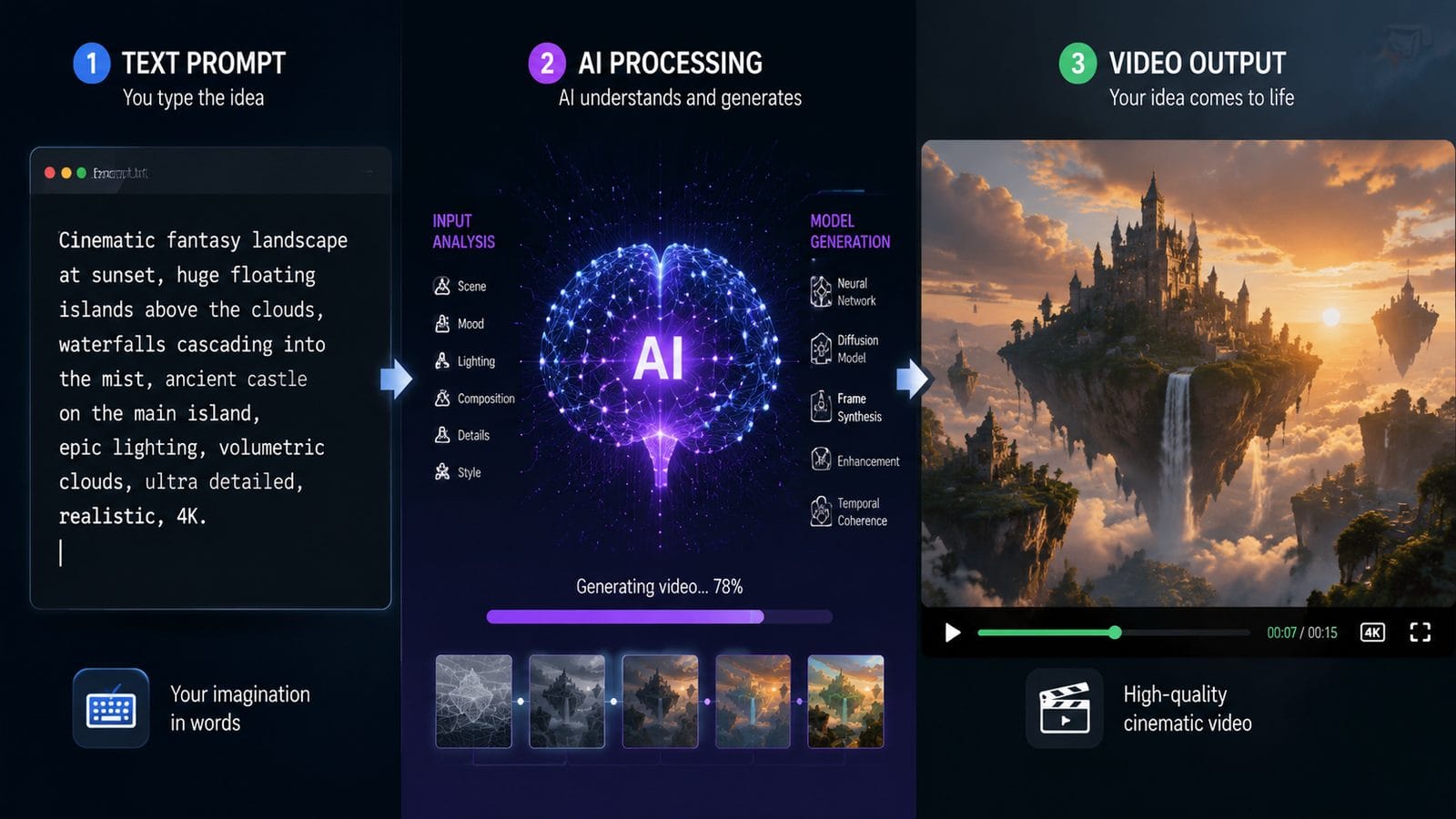 openai sora text to video workflow