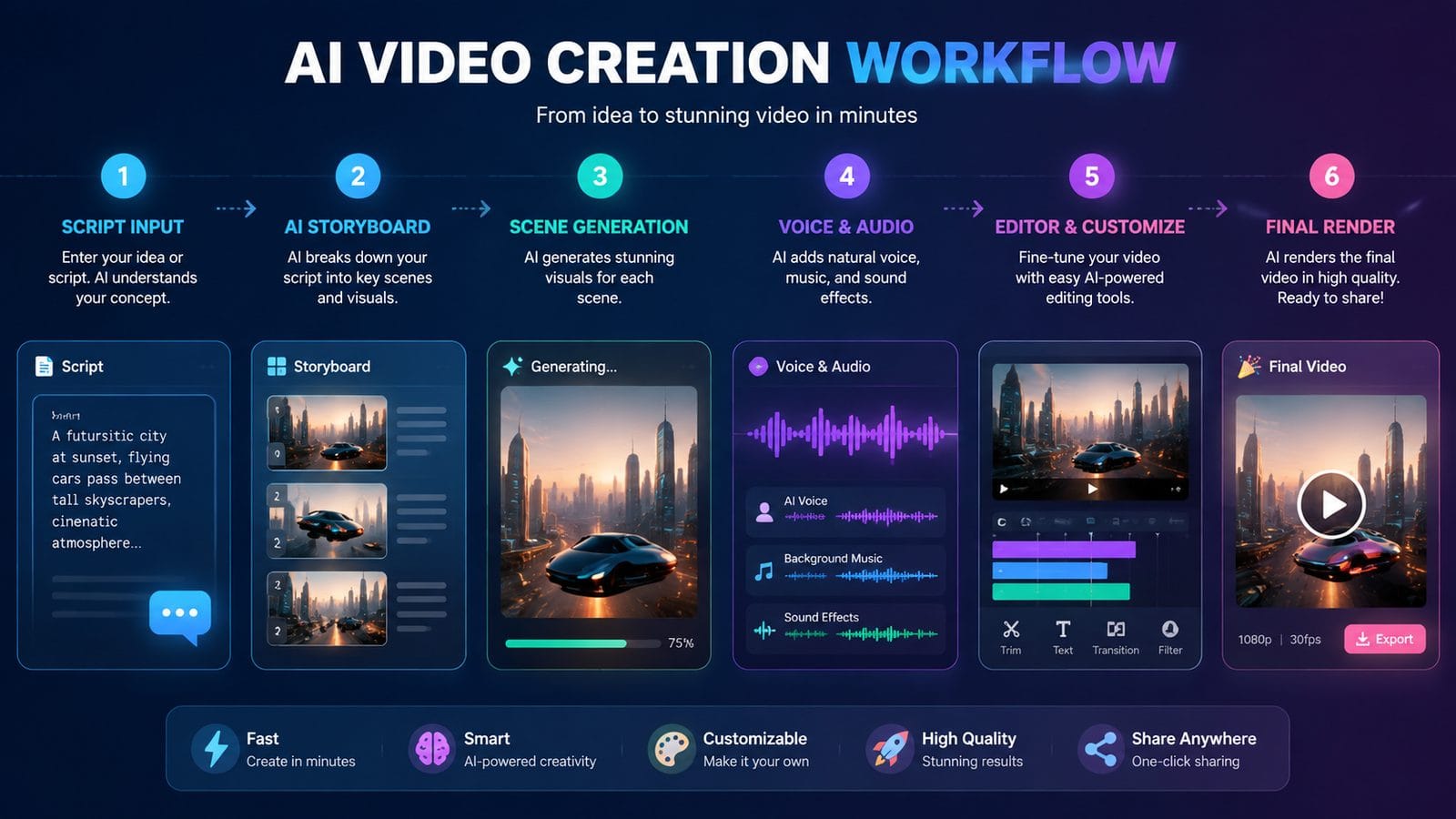how to create engaging ai videos for linkedin workflow