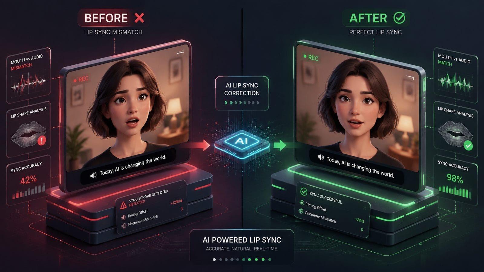 how to fix ai video lip sync issues workflow