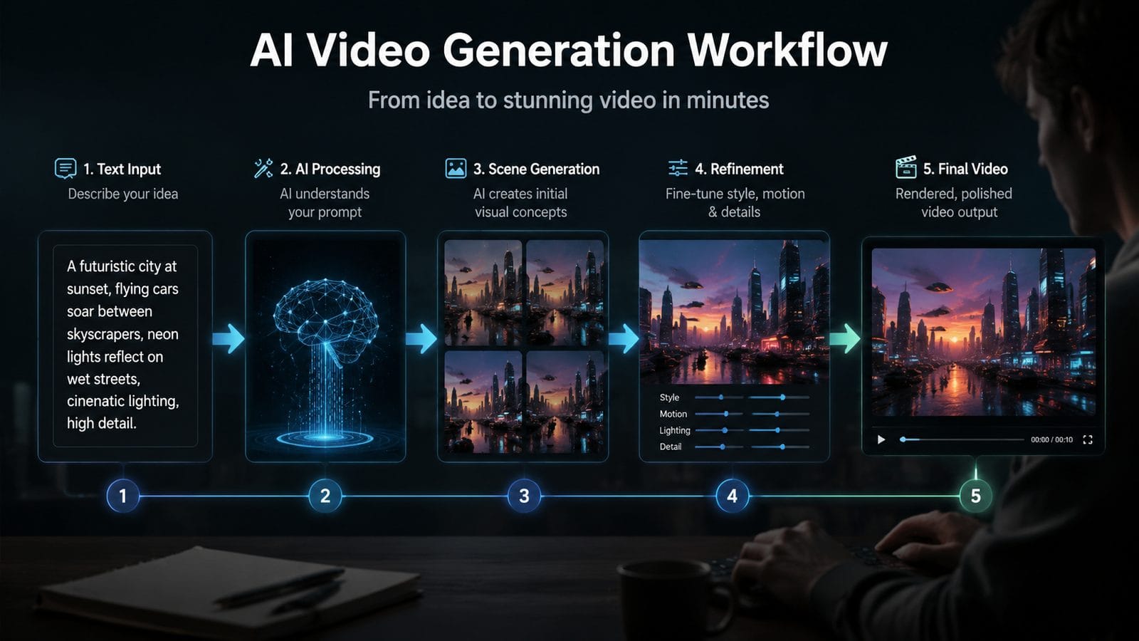 future of content creation ai video generator workflow