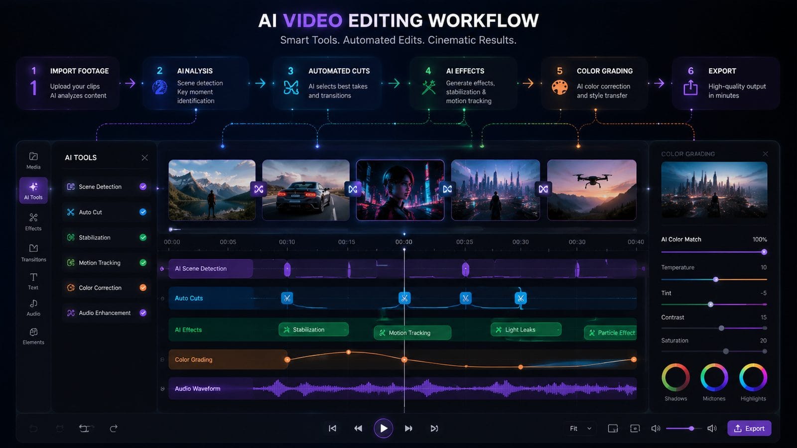 ai video editing tools for youtube workflow