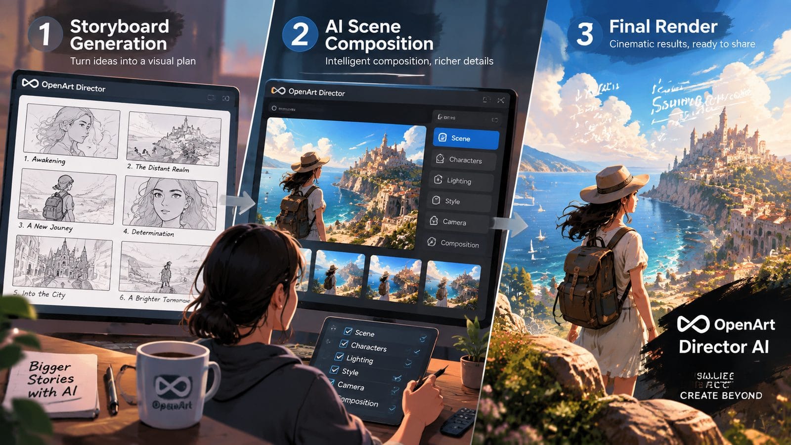 openart director ai video creator workflow