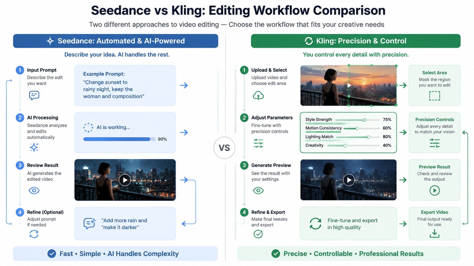 ByteDance Seedance vs Kling AI video workflow