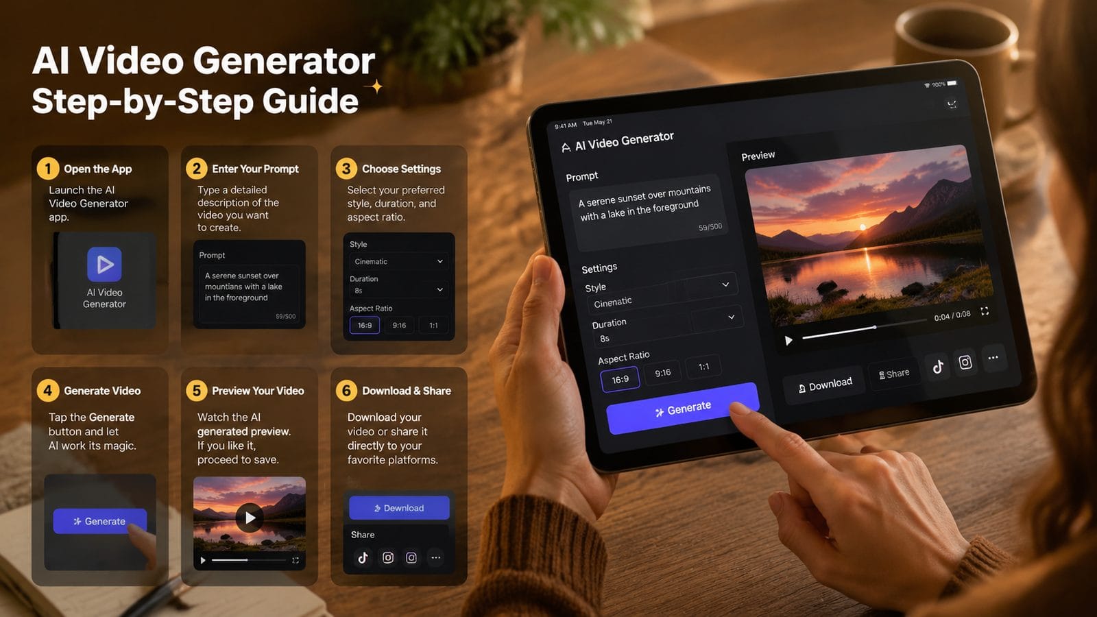 free ai video generator 18 app workflow