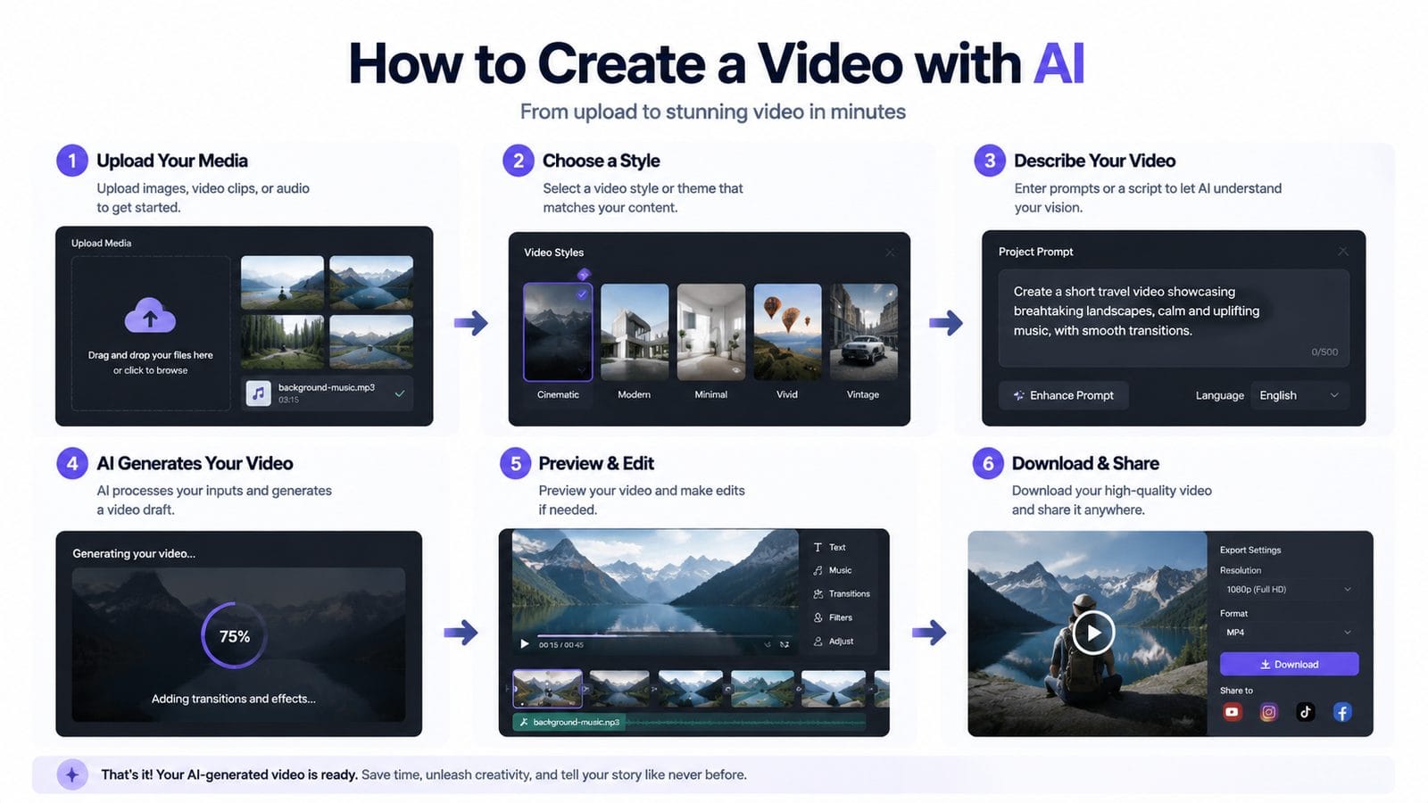 ai video generator free unlimited download workflow