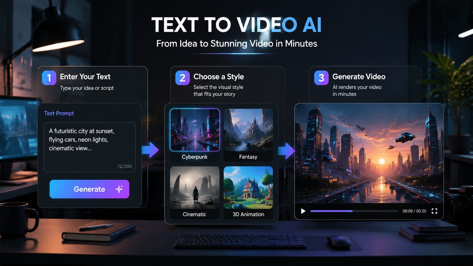 text to video ai without signup workflow