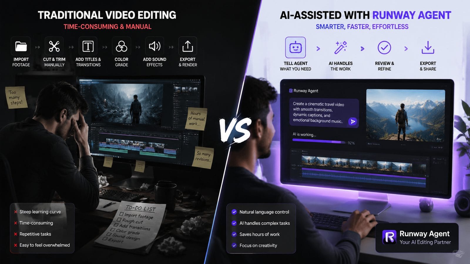 runway agent ai video features workflow