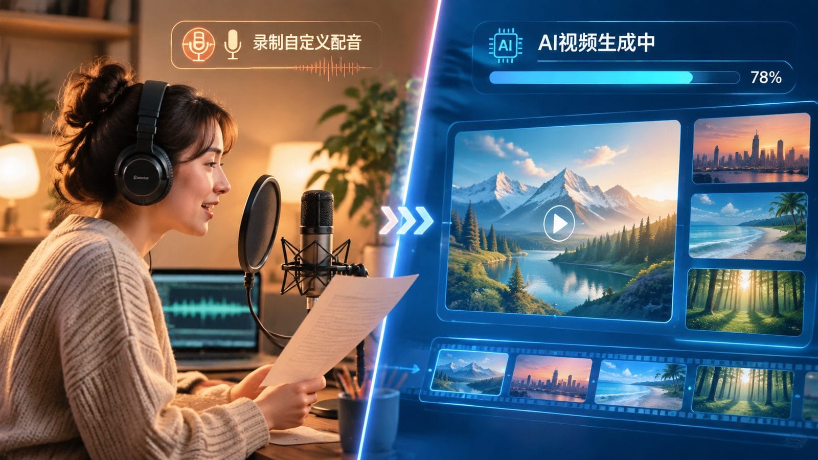 generate ai video with custom voice workflow