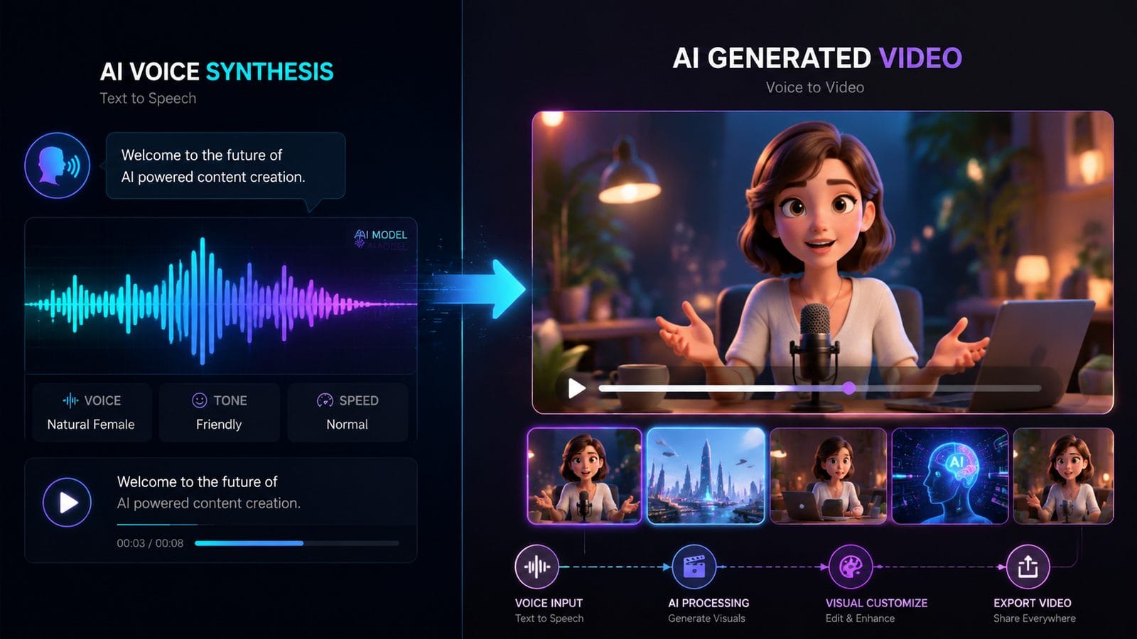 ai voiceover and video generator workflow