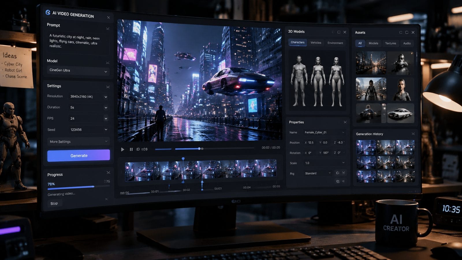 ai realistic human video generator workflow