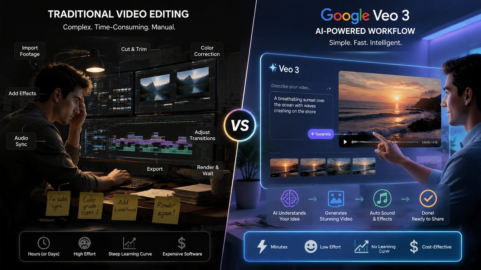 google veo 3 video generation workflow