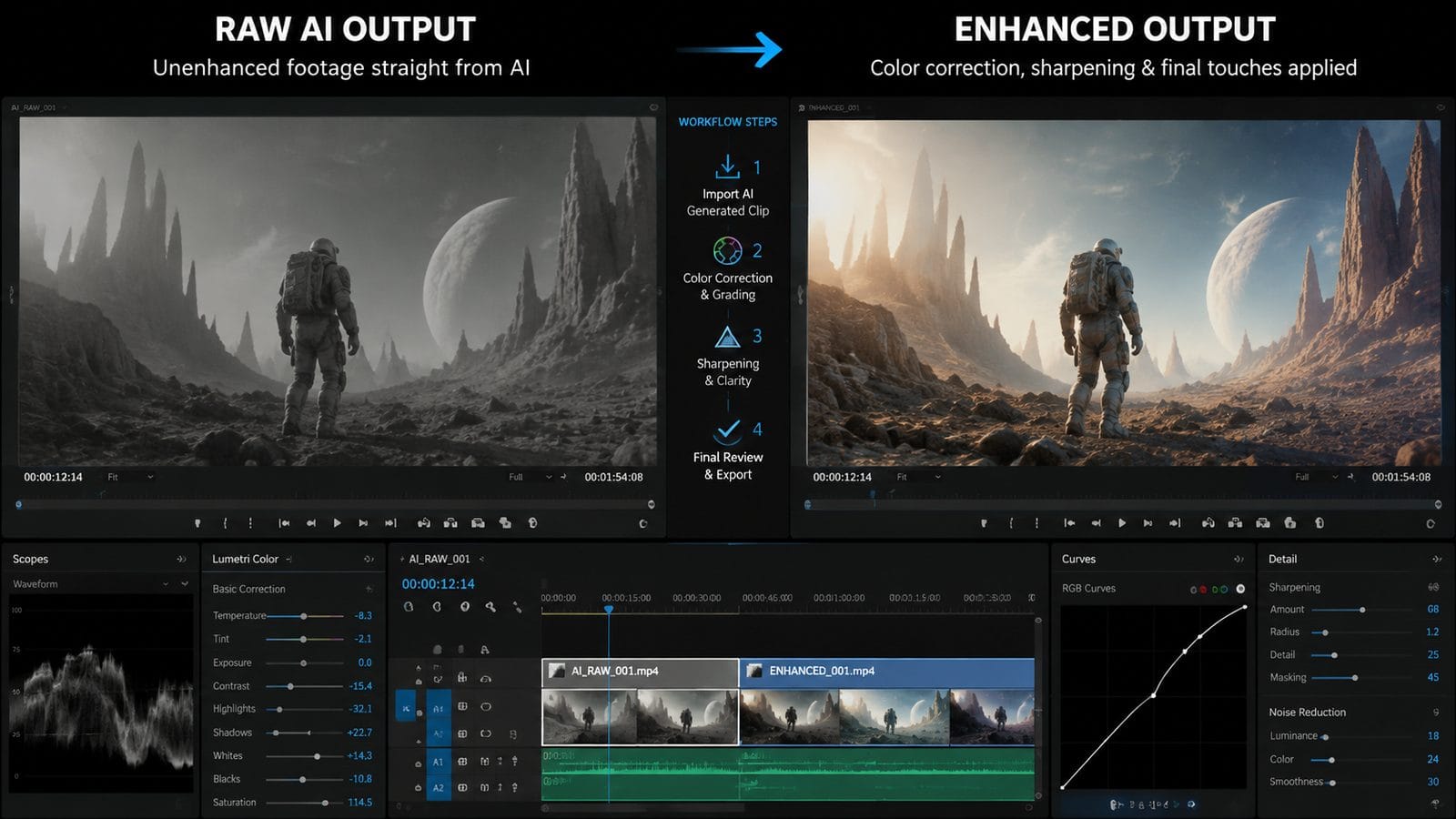 fixing low-quality ai video output workflow